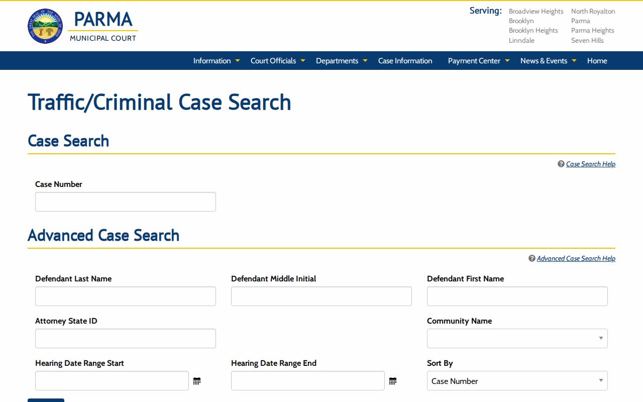 North Royalton residents directory Parma Municipal Court search