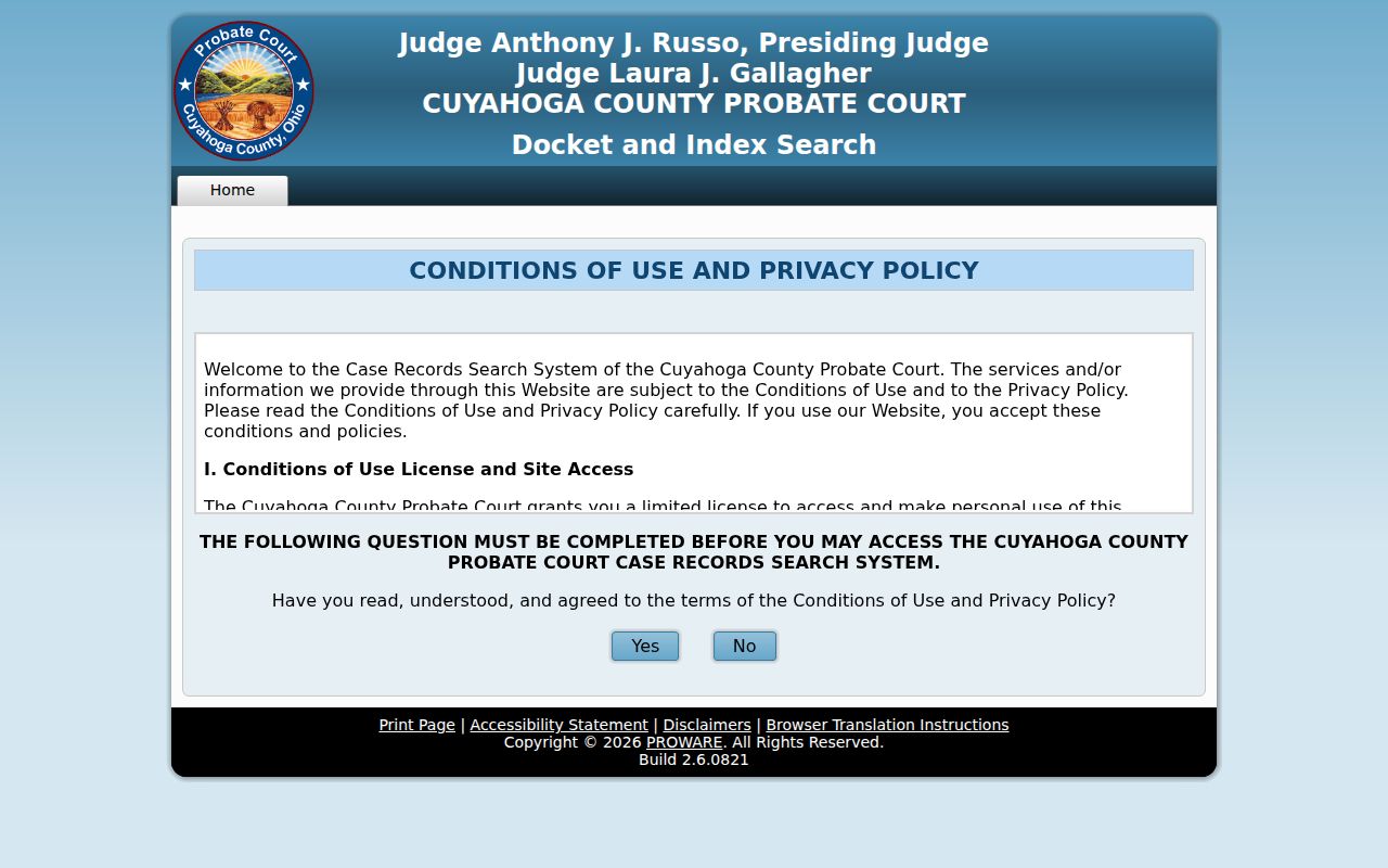 North Royalton residents directory Cuyahoga Probate Court docket