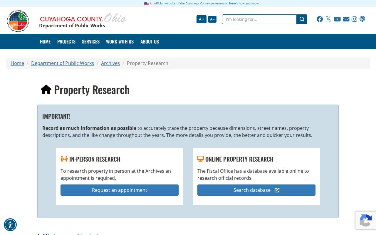 North Royalton street directory County Archives property research source