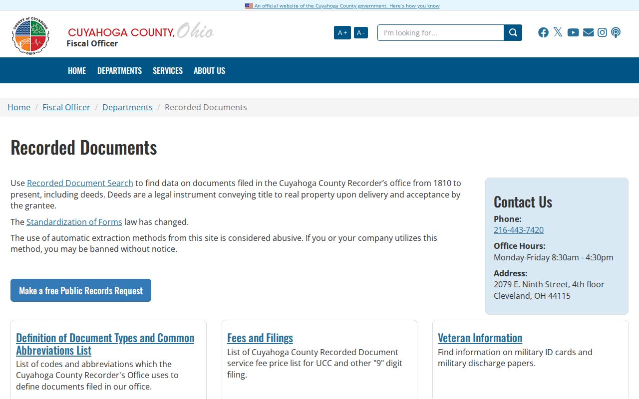 North Royalton street directory recorded documents office source
